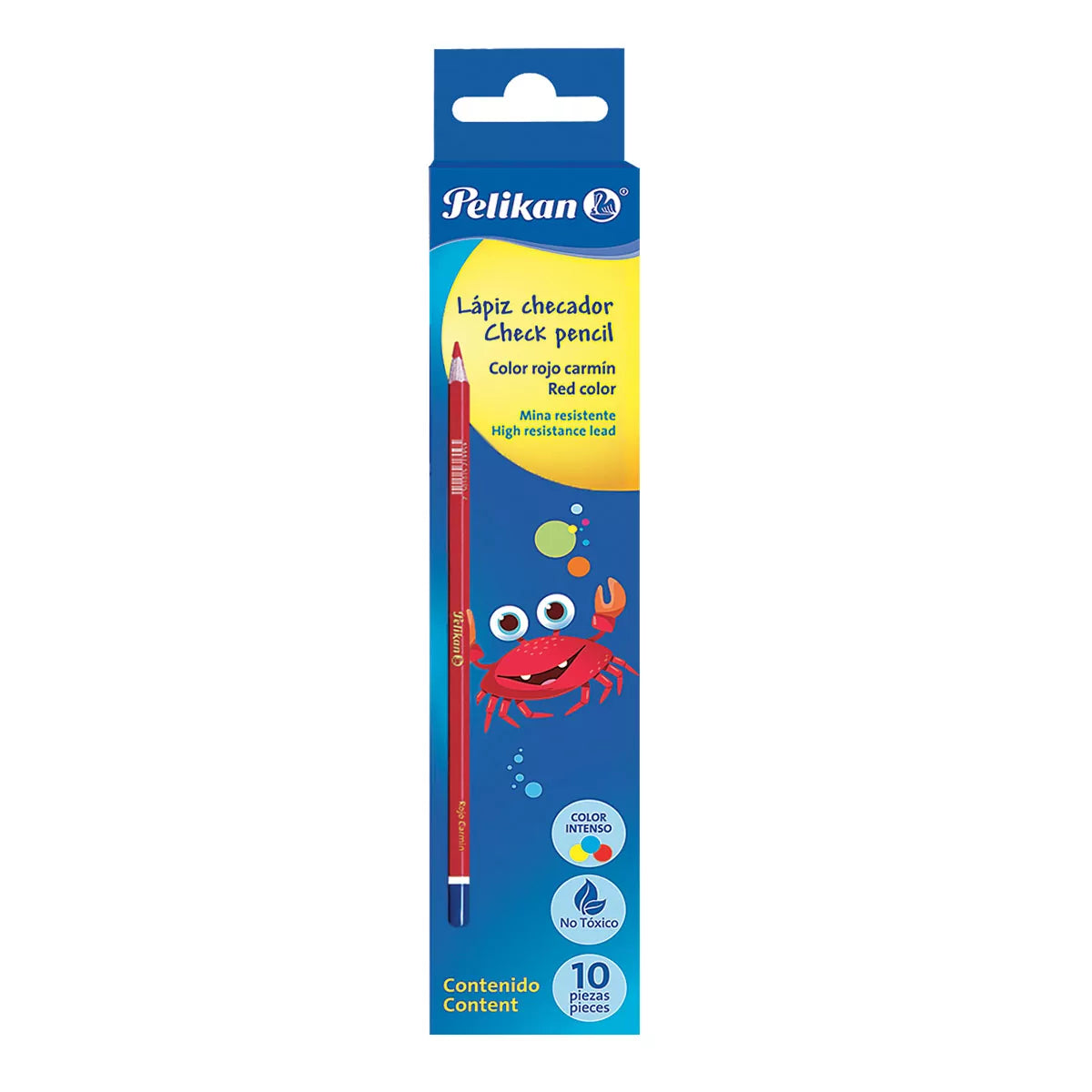 Lápiz Checador Rojo Carmín C/10 Pz