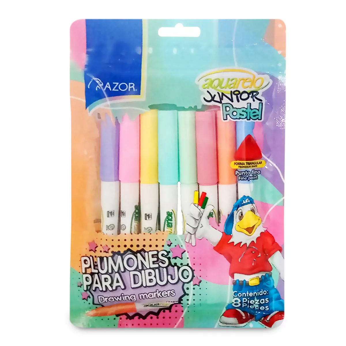 Plumines Aquarelo Junior Pastel P/8 Pz