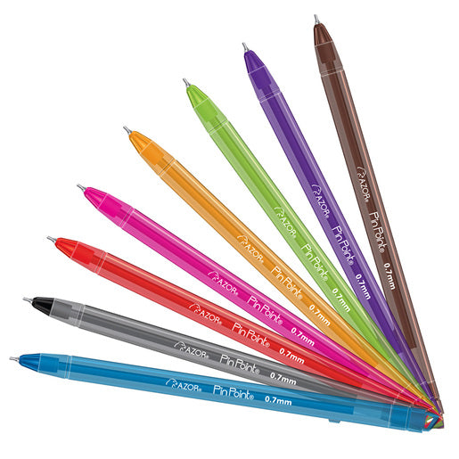 Bolígrafo Azor Con Espirógrafo Colores Surtidos Punto Fino 0.7mm P/8 Pz