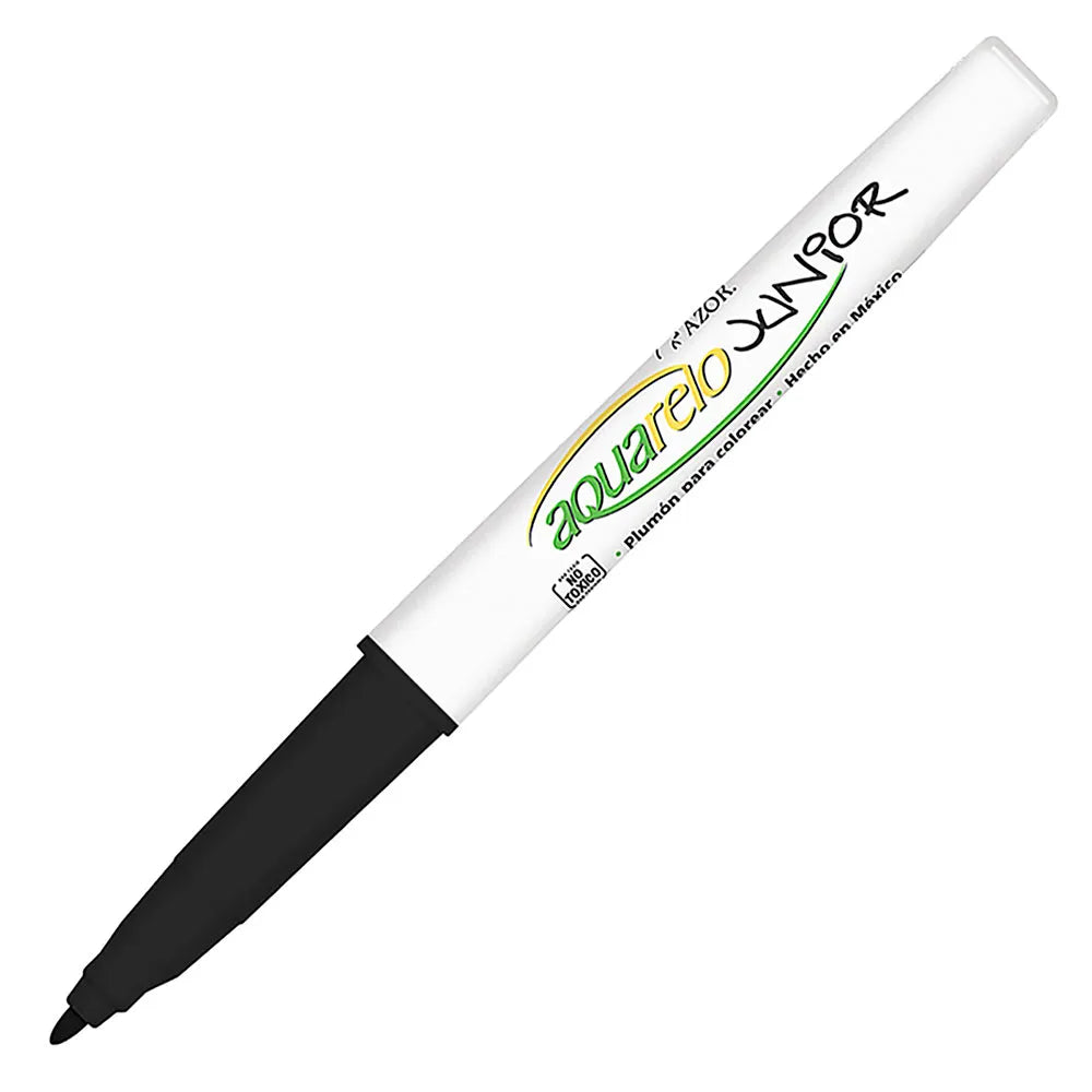 Plumines Aquarelo Junior Negro P/12 Pz