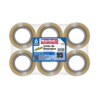 Cinta De Empaque Navitek ''95'' 48mm X 150m Trasparente P/6 Pz