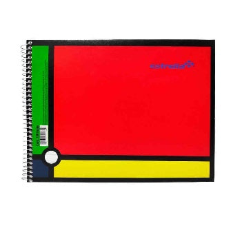 Cuaderno Italiano Espiral Doble Raya Con 100 Hojas