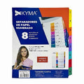 Separadores De Papel Con Ceja De Colores Para Carpeta P/8 Pz
