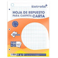 Hojas De Repuesto Para Carpeta Cuadro 5mm Estrella P/100 Hojas