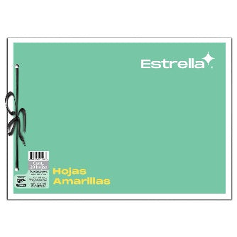 Cuaderno De Dibujo Con Agujeta 20 Hojas Amarillas