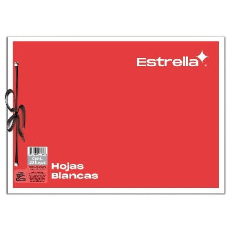 Cuaderno De Dibujo Con Agujeta 20 Hojas Blancas