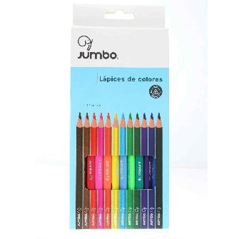 Lapices De Colores Triangulares C/12 Marca Jumbo