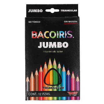 Lapices De Colores Bacoiris Jumbo Triangular C/12 Pz