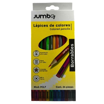 Lapices De Colores Borrables C/24 Pz