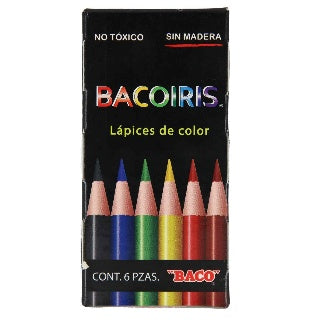 Lápices De Colores Bacoiris C/6 Cortos