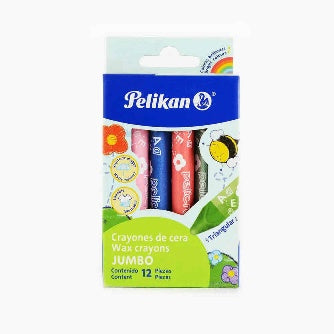 Crayolas Jumbo Triangulares Pelikan C/12 Pz