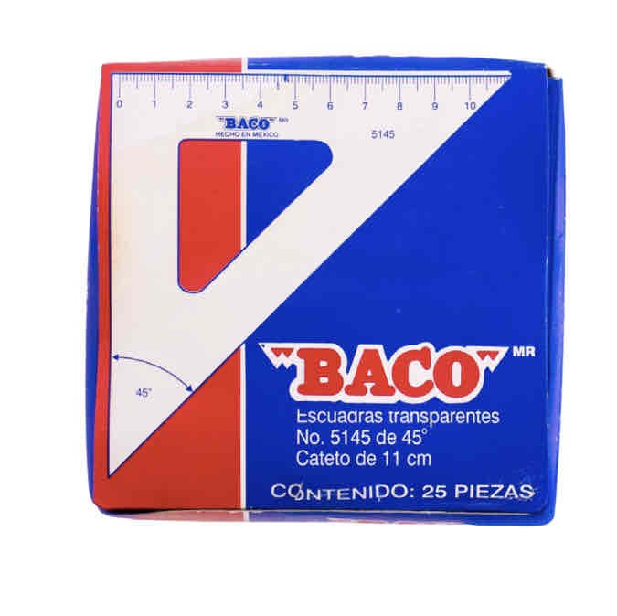 Escuadra 45° De 11 Cm C/25 Pz