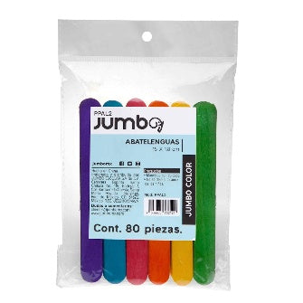 Abatelengua De Madera De Colores P/80 Pz