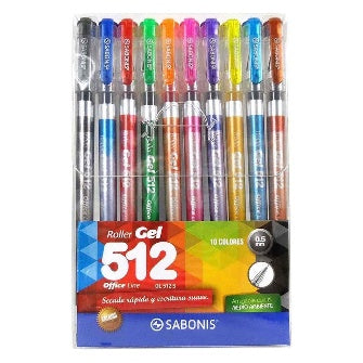 Bolígrafo De Gel Punto Ultra Fino 0.5 mm P/10 Pz