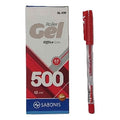 Bolígrafo De Gel Punto Ultra Fino 0.5 mm Rojo P/10 Pz