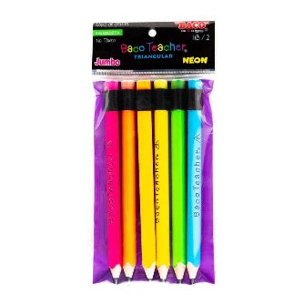 Lápiz Entrenador Bacoteacher Neón P/6 Pz