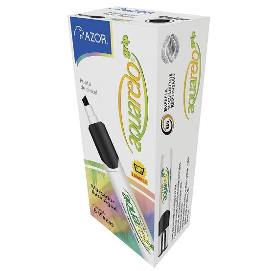 Aquarelo Grip Negro C/6 Pz