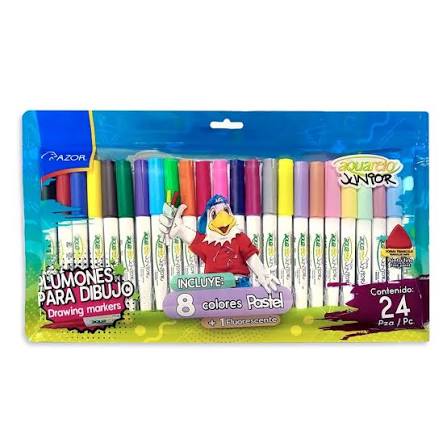 Plumines Aquarelo Junior P/24 Pz