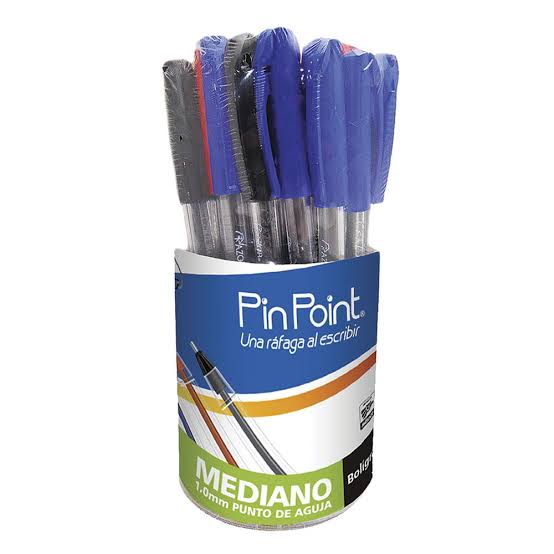 Bolígrafo Azor Colores Surtidos Punto Medio 1.0 mm Azul, Negro Y Rojo Bote Con 36 Pz
