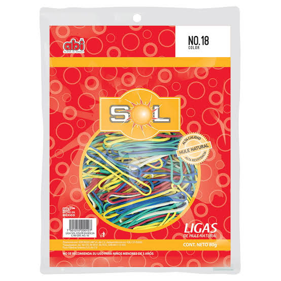 Ligas Colores # 18 Bolsa 80 G