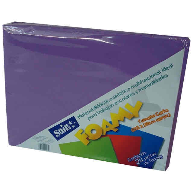 Foamy Tamaño Carta Morado C/24 Pz
