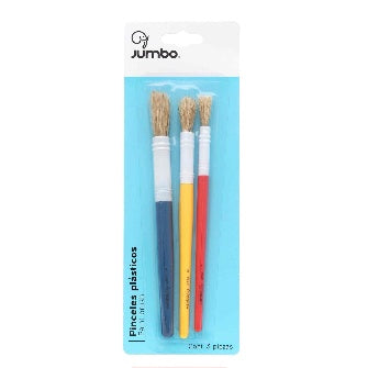 Kit De Pinceles Escolares Con 3 Pz