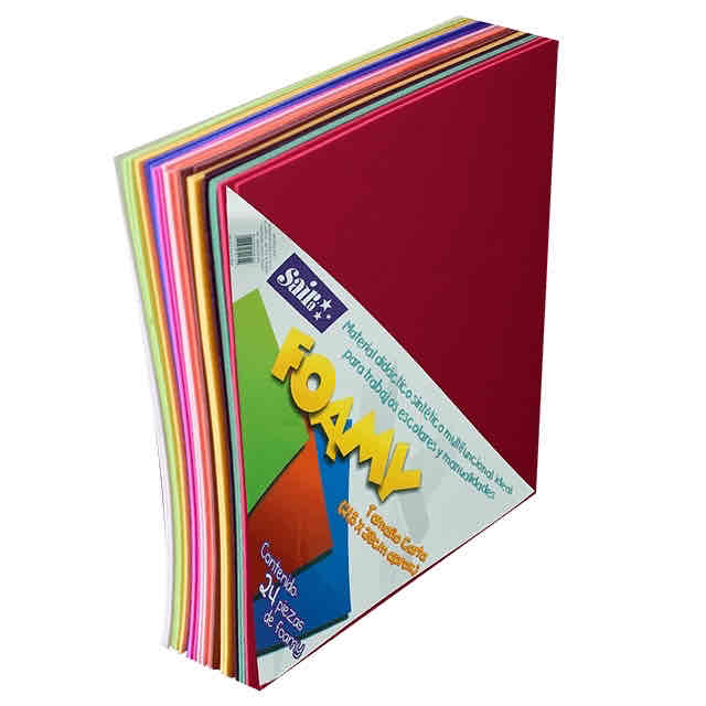 Foamy Tamaño Carta Multicolor P/24