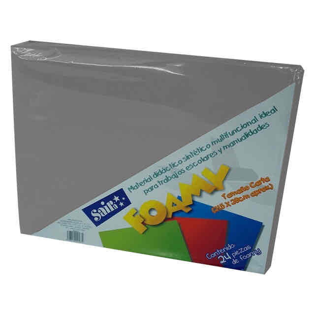 Foamy Tamaño Carta Gris P/24