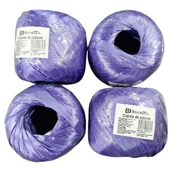 Rollo De Rafia Color Morado De 100 Gr