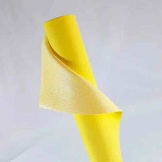 Foamy Diamantado Extendido Amarillo Neon P/10pz