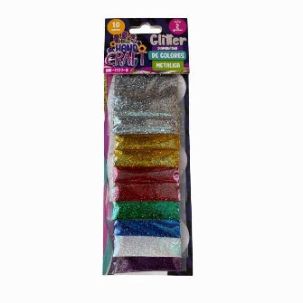 Tira Con Diamantina Colores Metalicos De 2 Gr P/10 Pz