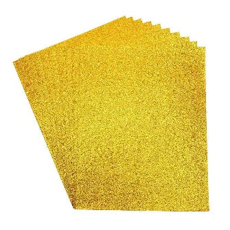 Foamy Diamantado Oro Claro T. Carta P/10pz
