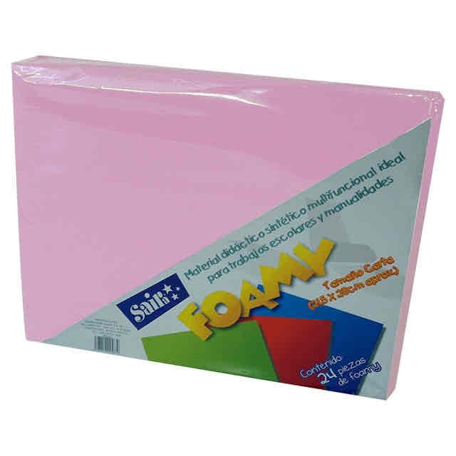 Foamy Tamaño Carta Rosa C/24 Pz
