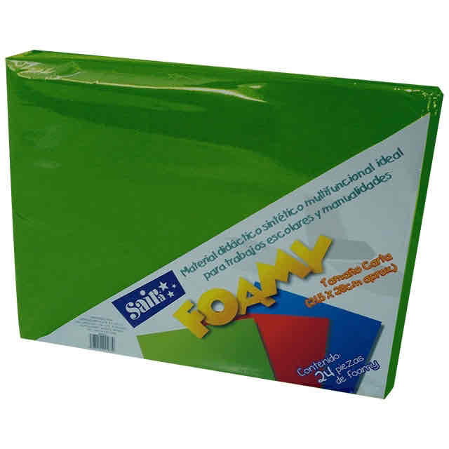 Foamy Tamaño Carta Verde Bandera C/24 Pz
