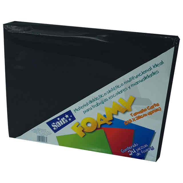 Foamy Tamaño Carta Negro C/24 Pz