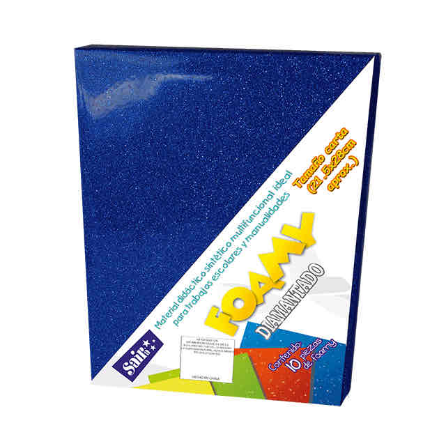 Foamy Diamantado Azul Rey T. Carta P/10