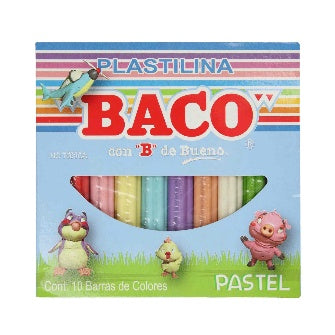 Plastilina Baco Colores Pastel C/10 Pz