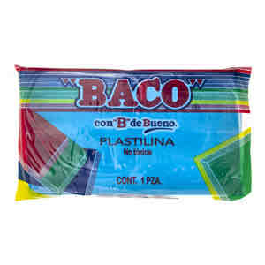 Plastilina Marqueta Azul Claro Baco 180g