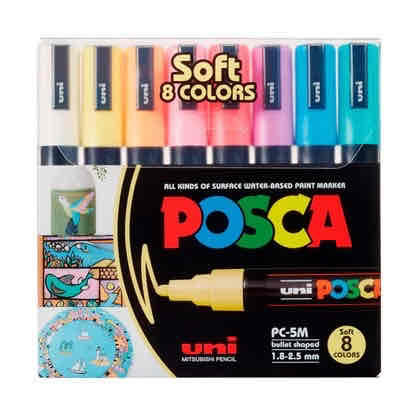Marcador Posca Colores Pastel P/8 Pz