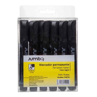 Marcador Permanente Negro C/12 Pz