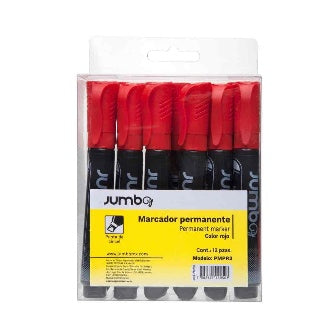 Marcador Permanente Rojo C/12 Pz