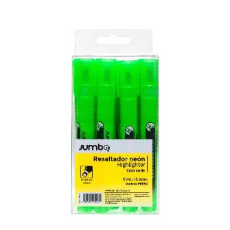 Marcatextos Neón Verde C/12 Pz