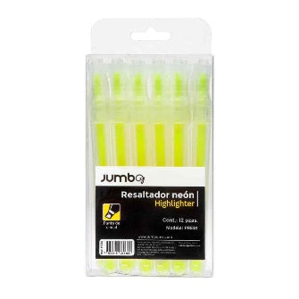 Marcatextos Neón Amarillo Económico C/12 Pz
