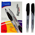 Marcador Permanente Signal Duo Negro C/12