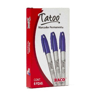 Tatoo Morado C/6 Pz