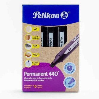 Marcador Permamente 440 Pelikan Negro C/10 Pz