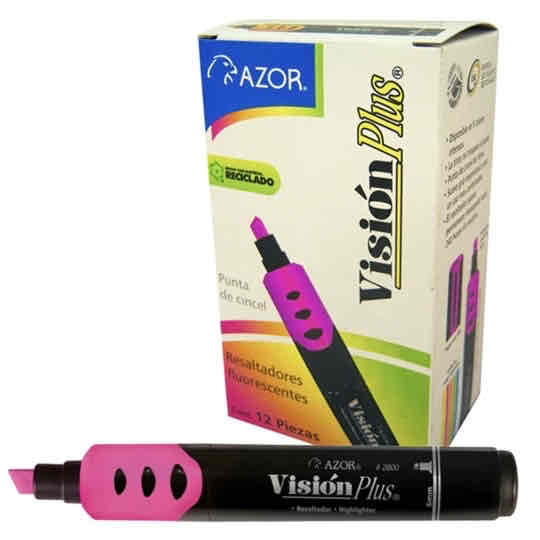 Marcatexto Vision Plus Rosa C/12 Pz