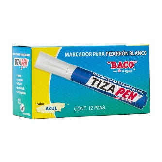 Marcador Para Pizarron Tizapen Azul Baco C/12 Pz