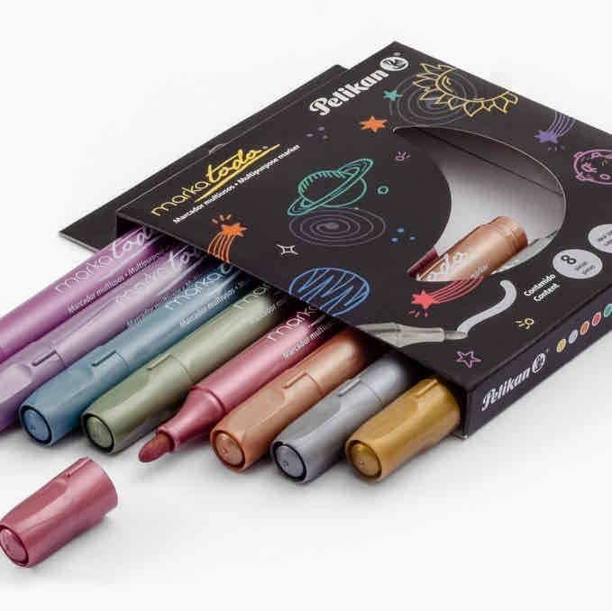 Marcador Markatodo Metalico 8 Colores Surtidos C/8 Pz
