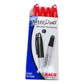 Marcador Permante Tatoo Duo Rojo Baco C/10 Pz